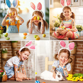 10 Sheets Easter Temporary Tattoos for Kids,Egg Rabbit Face Body Stickers Tattoos Waterproof Party Accessories for Girls Boys Easter Day Party Decorations (Style Two)